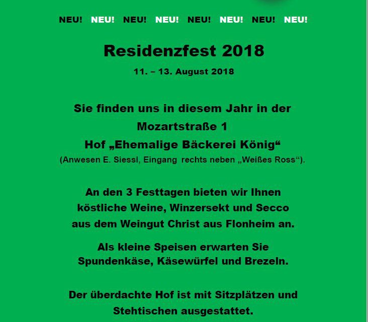 Neuer Residenzfest-Hof für SVK