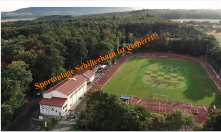 Die Sportanlage Schillerhain ist gesperrt!