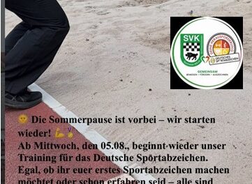 Sportabzeichengruppe – Ende der Sommerpause